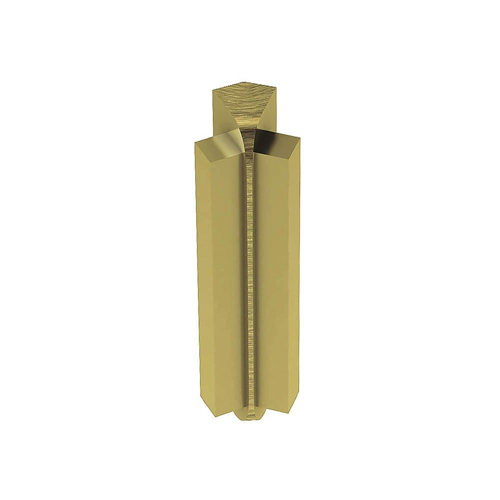 Schluter Rondec-Step-39 In Corner 135 Degrees 5/16in. Aluminum Brush Brass