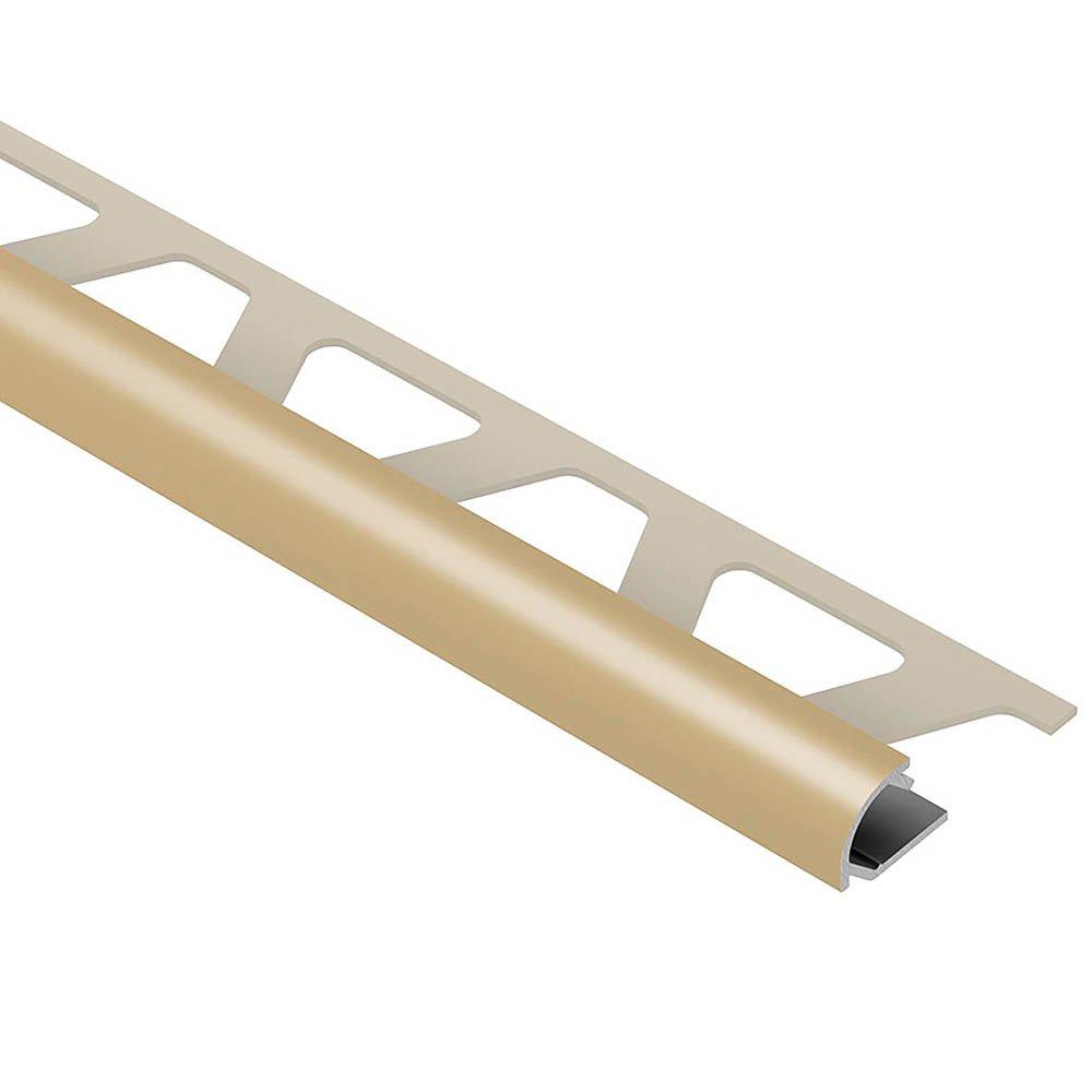 Schluter Rondec Bullnose Trim 5/16in. Aluminum Light Beige