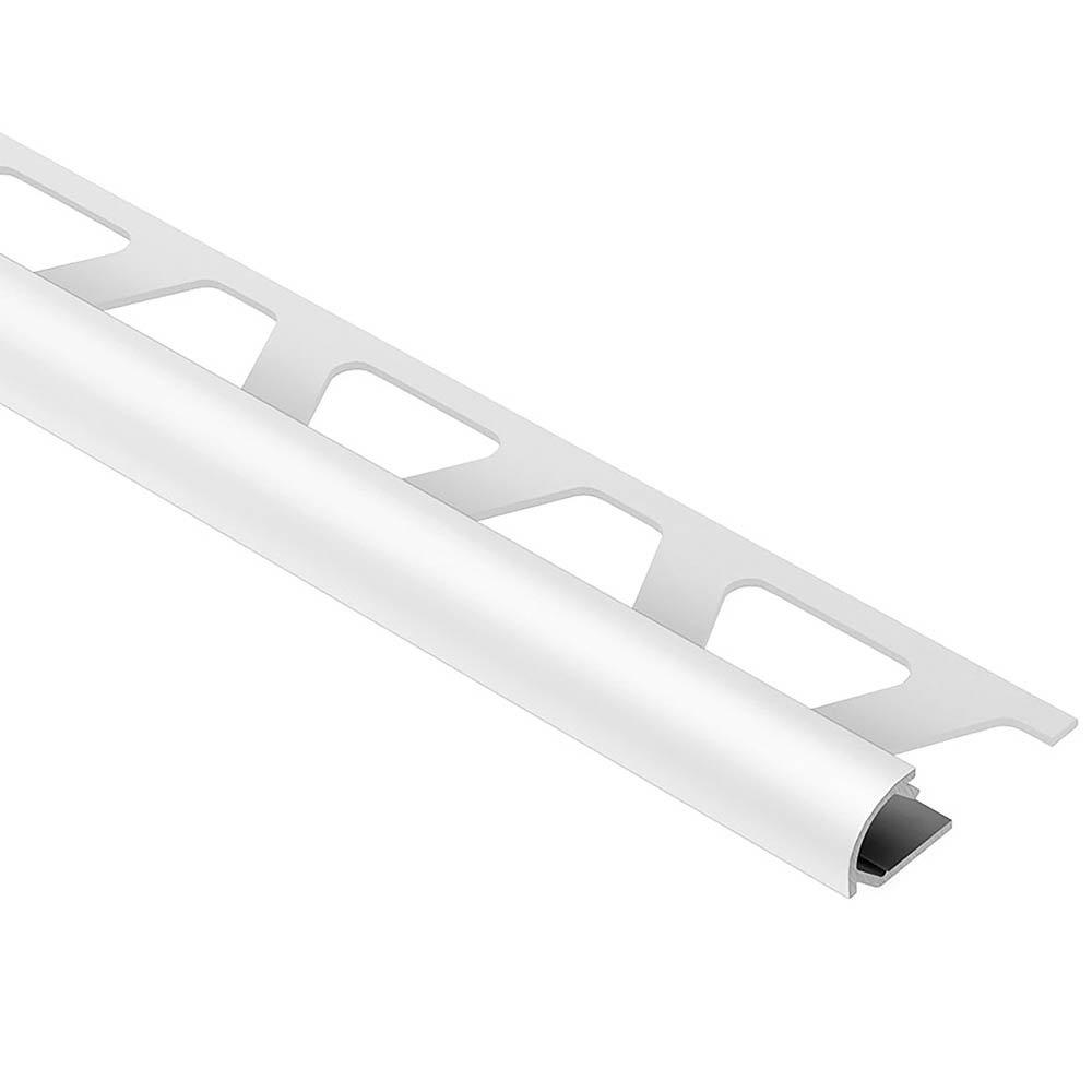 Schluter Rondec Bullnose Trim 5/16in. Aluminum Light Gray