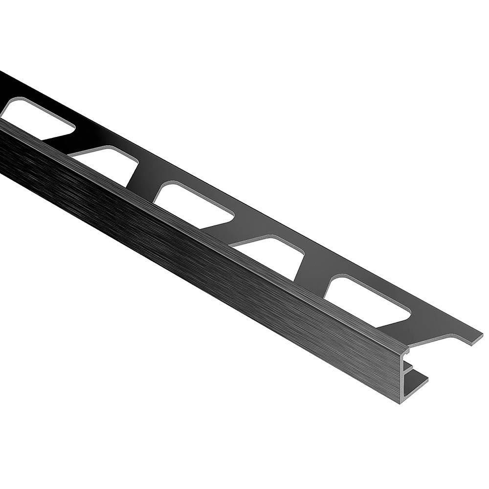 Schluter Schiene Edge Trim 1/4in. Aluminum Brushed Graphite