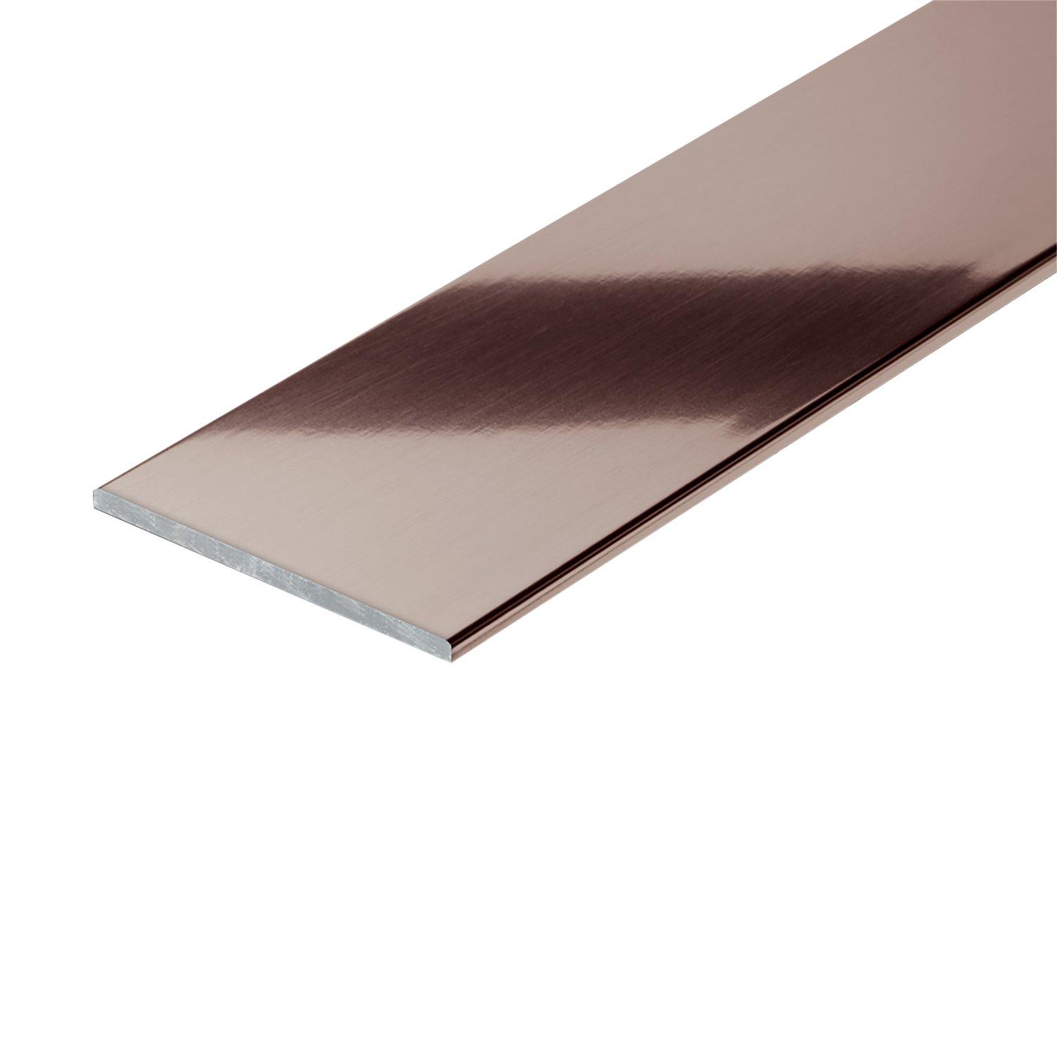 Schluter Rondec Bullnose Trim 1/4in. Aluminum Polish Copper