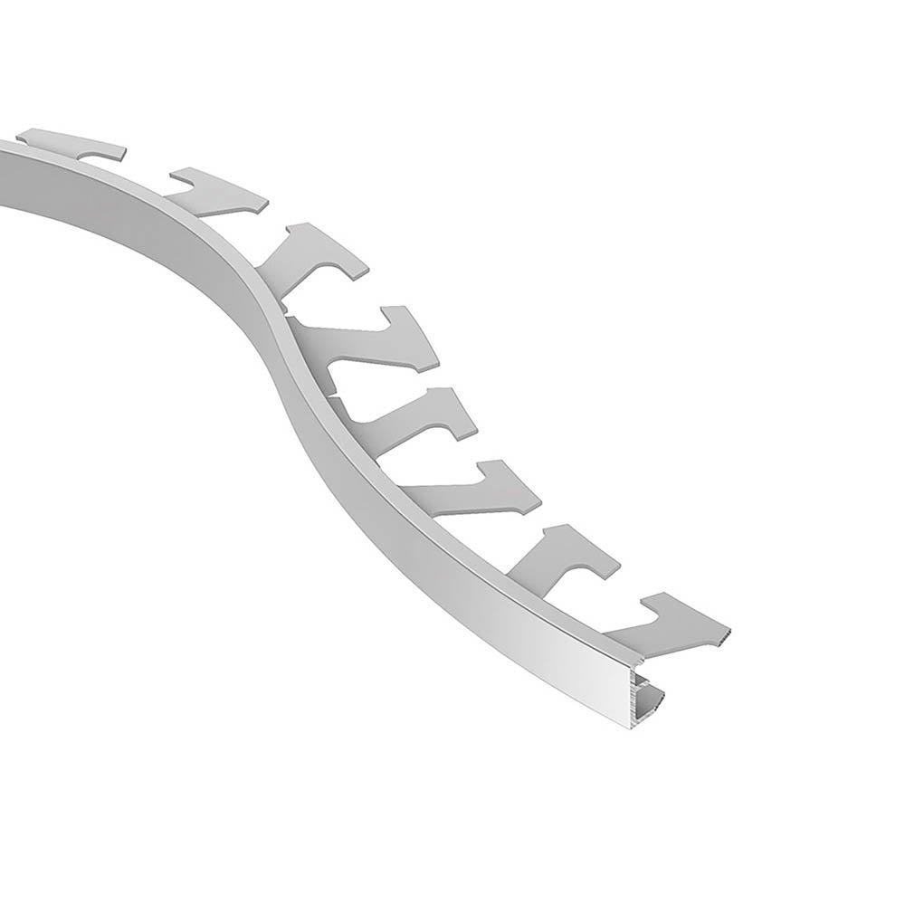 Schluter Schiene-Radius Edge Trim 5/16in. Aluminum Satin