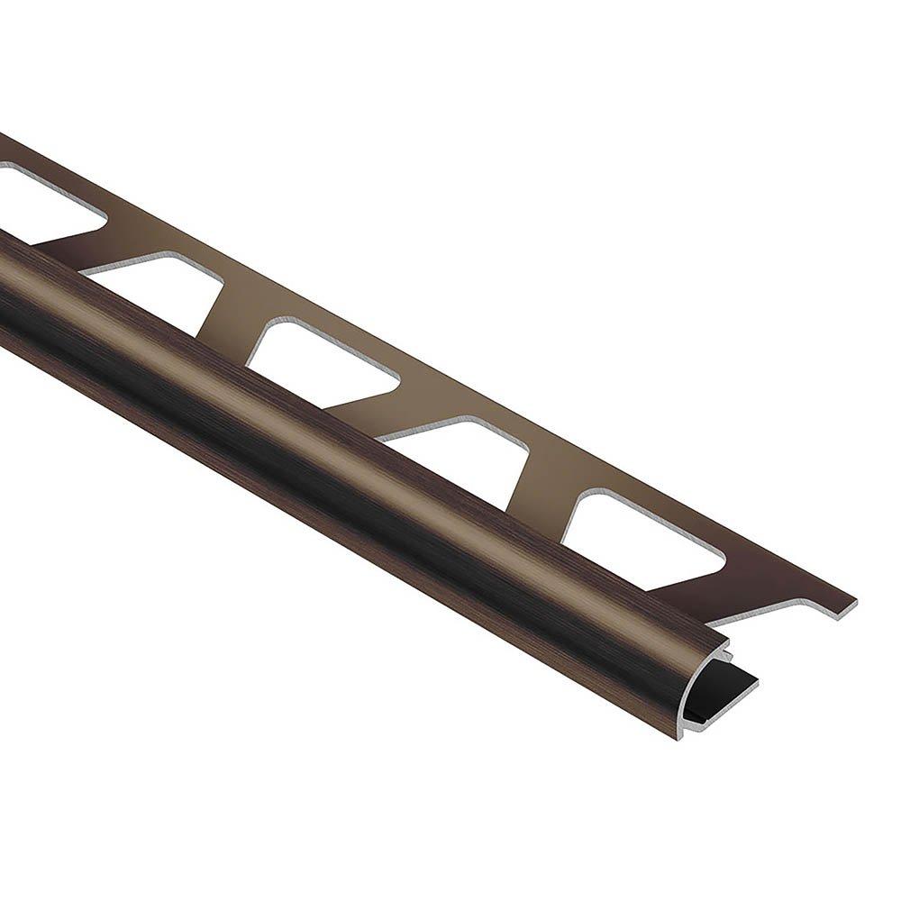 Schluter Rondec Bullnose Trim 1/4in. Aluminum Antique Bronze