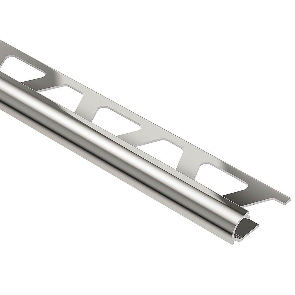 Schluter Rondec Bullnose Trim 5/16in. Aluminum Polish Nickel