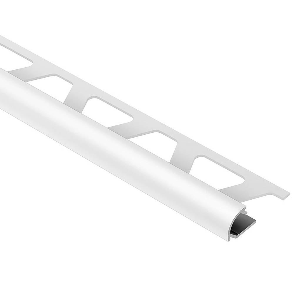 Schluter Rondec Bullnose Trim 3/8in. Aluminum Light Gray