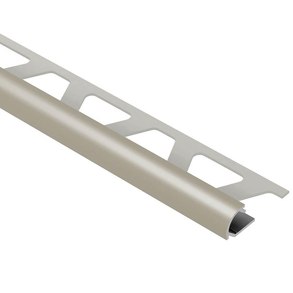 Schluter Rondec Bullnose Trim 3/8in. Aluminum Gray