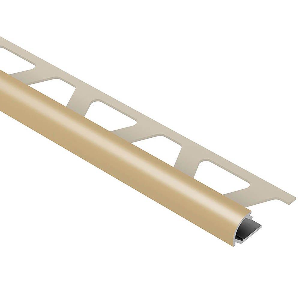 Schluter Rondec Bullnose Trim 3/8in. Aluminum Light Beige