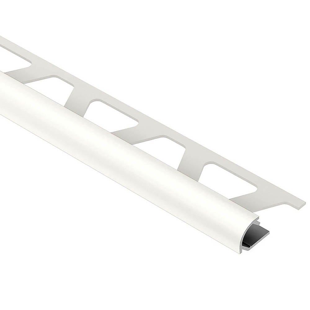 Schluter Rondec Bullnose Trim 3/8in. Aluminum White