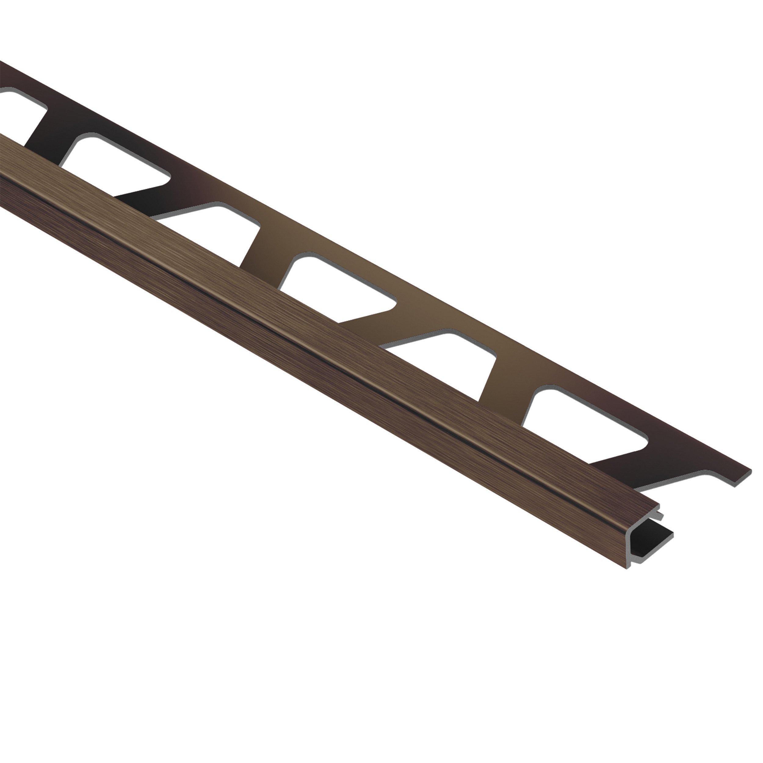 Schluter Quadec Square Edge Trim 5/16in. Aluminum Antique Bronze