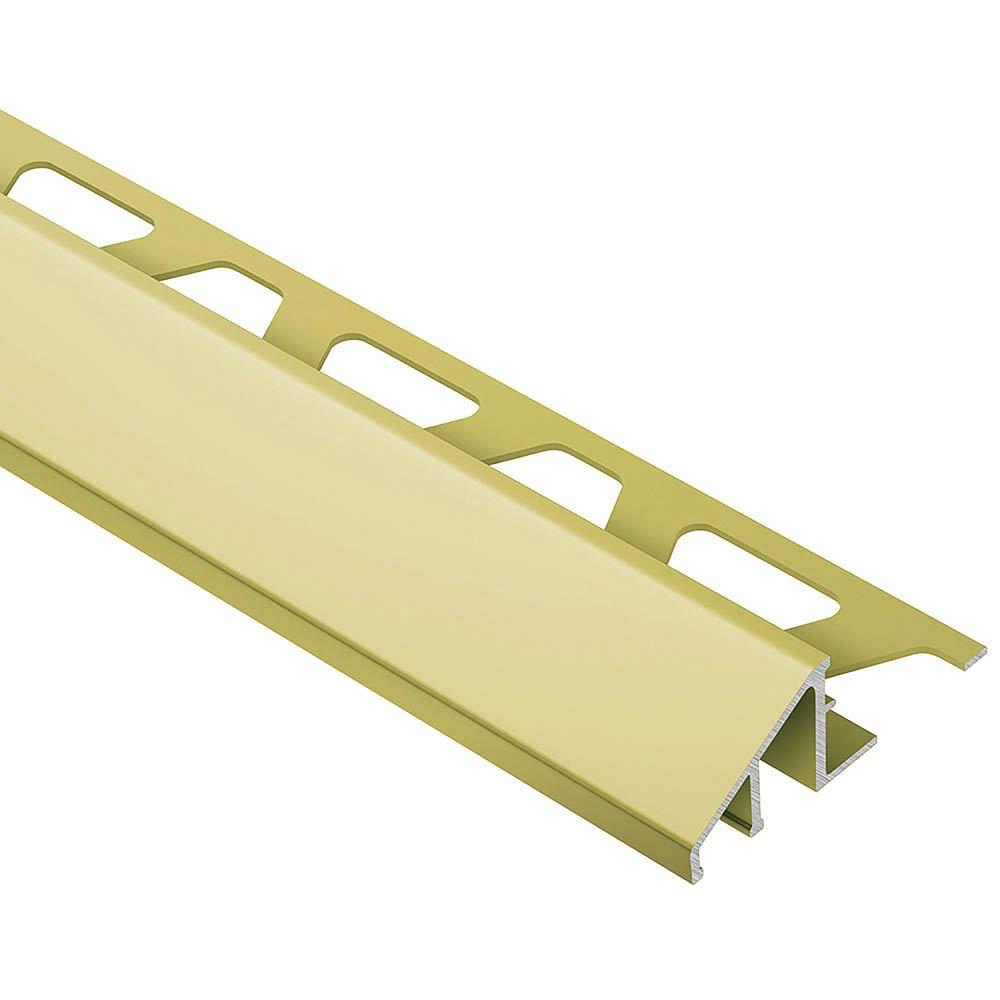 Schluter Reno-U Reducer 1/2in. Aluminum Satin Brass