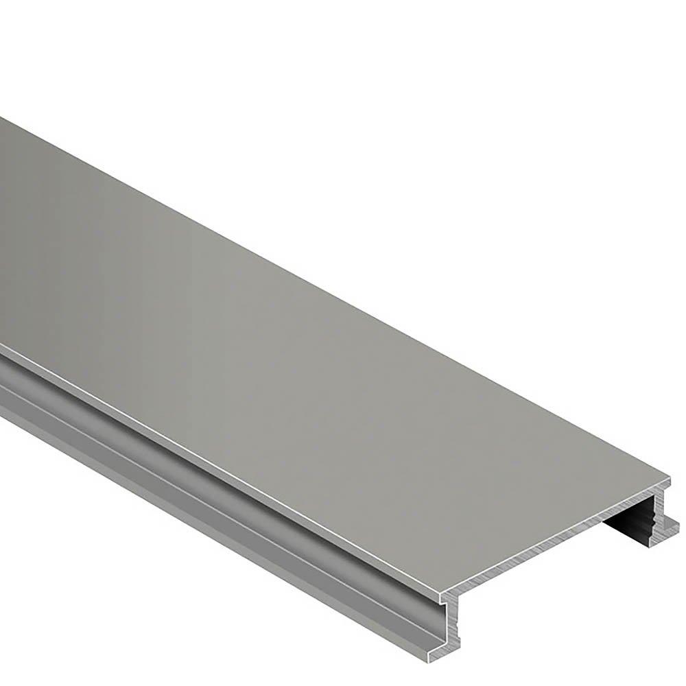 Schluter Designline 1in. Border Trim 1/4in. Aluminum Satin Nickel