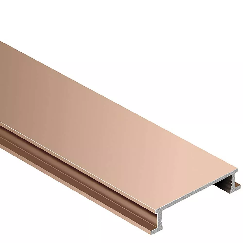 Schluter Designline 1in. Border Trim 1/4in. Aluminum Satin Copper