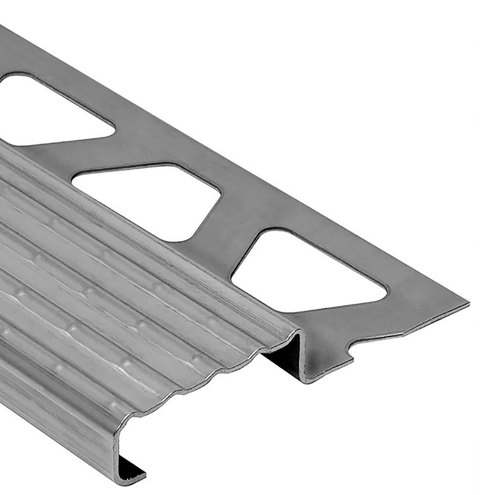 Schluter Trep-E Stair Nosing 3/32in. Stainless Steel 4ft.11ft.
