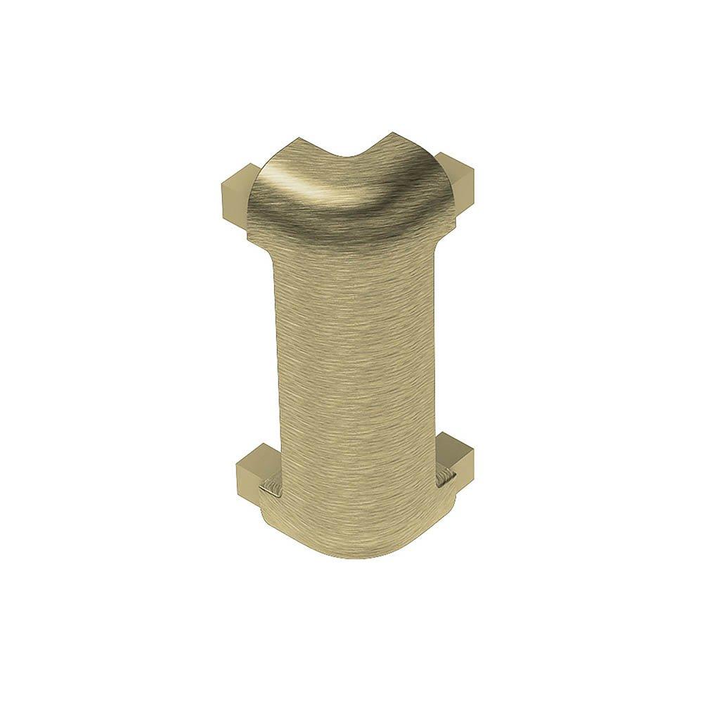 Schluter Rondec-Ct Out Corner 90 Degrees 3/8in. Aluminum Brush Brass