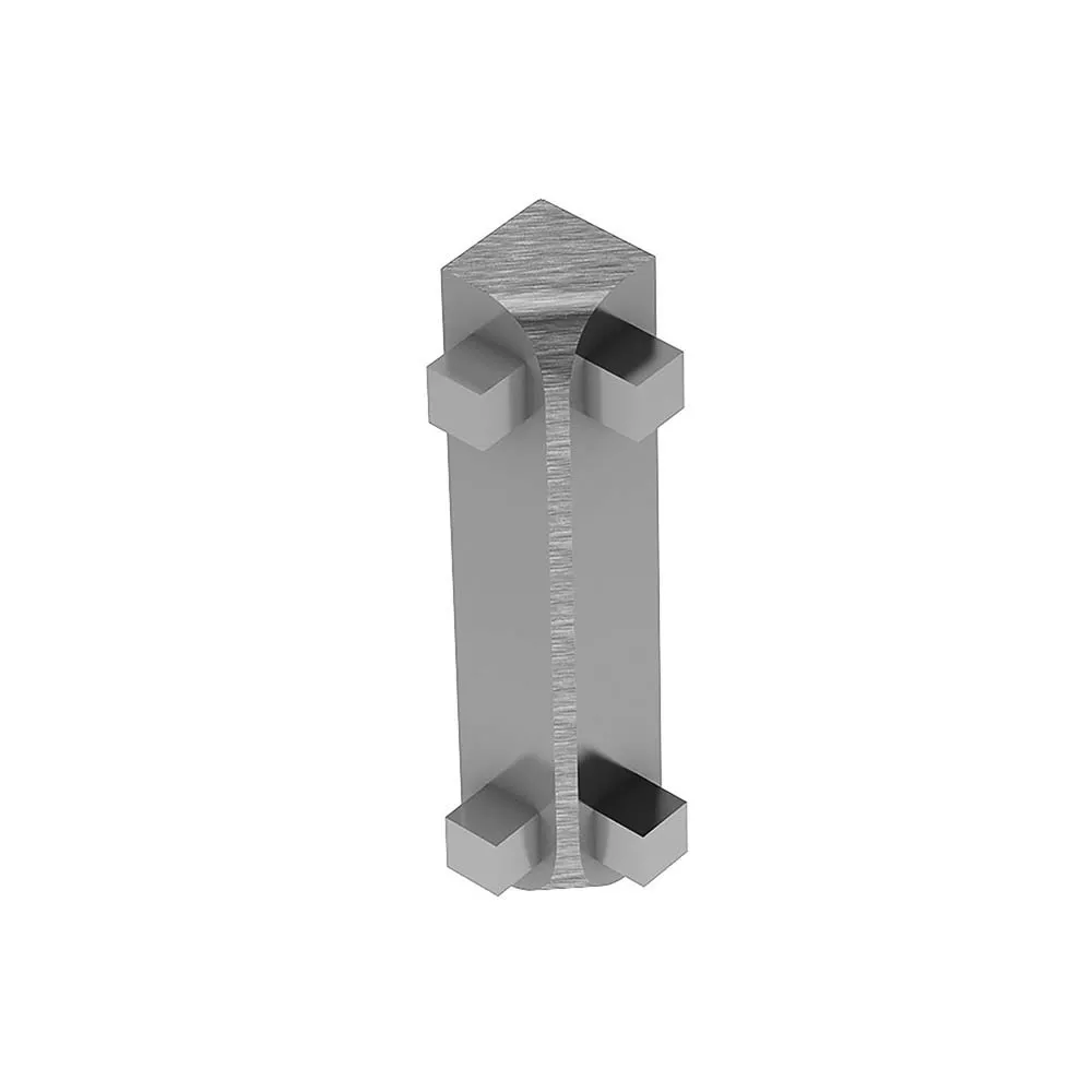 Schluter Rondec-Ct In Corner 90 Degrees 1/2in. Aluminum Brush Chrome