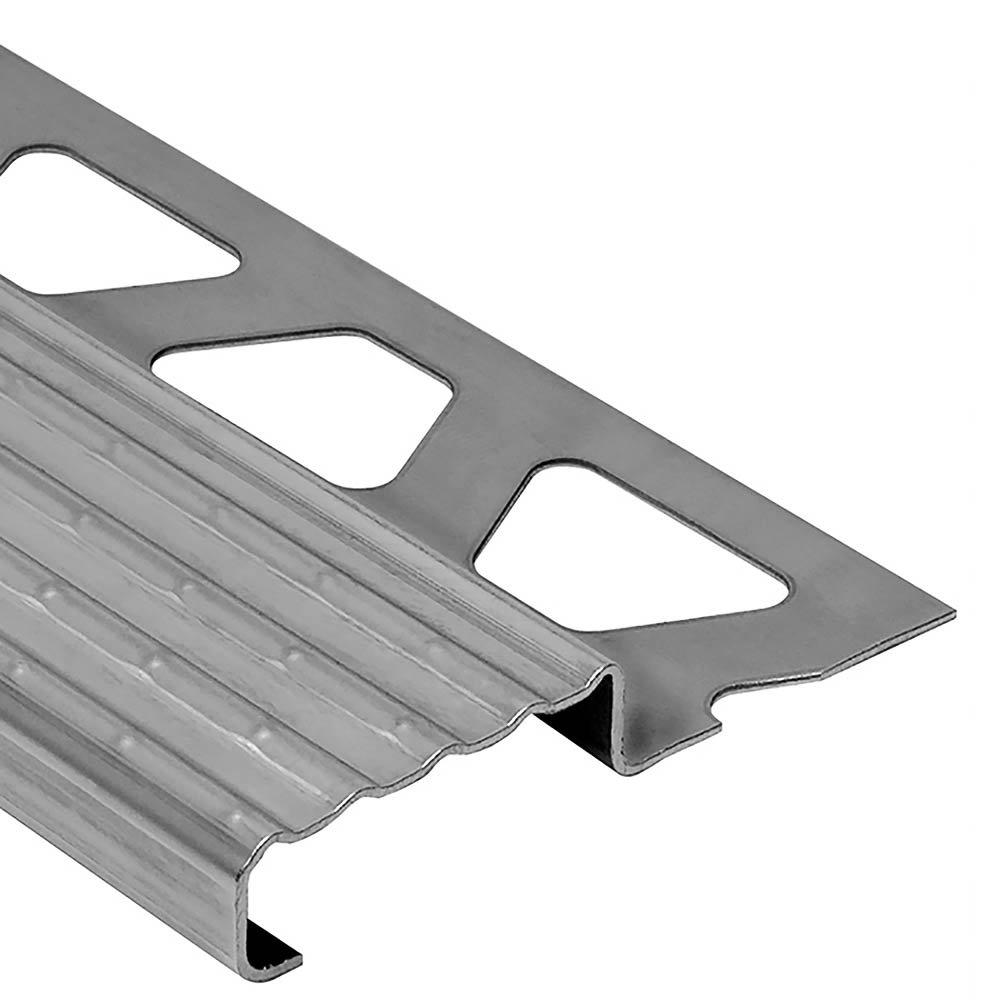 Schluter Trep-E Stair Nosing 3/16in. Stainless Steel 4ft. 11in.