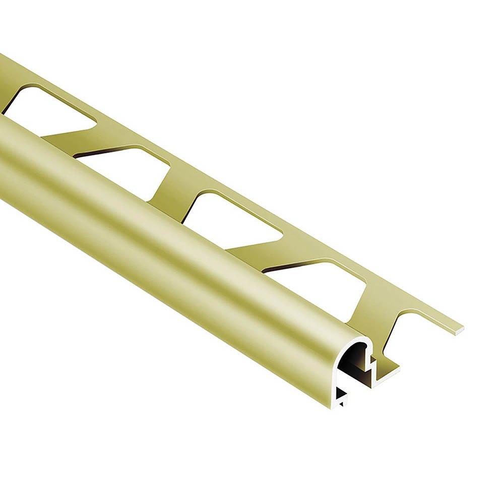 Schluter Rondec-Db Deco Trim 17/32in. Aluminum Satin Brass