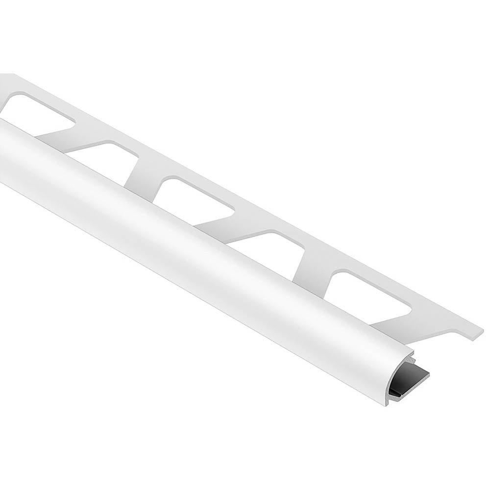 Schluter Rondec Bullnose Trim 1/2in. Aluminum Light Gray