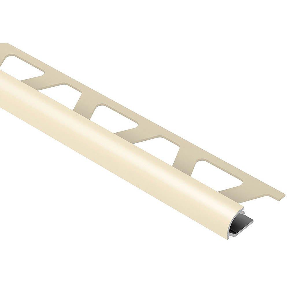 Schluter Rondec Bullnose Trim 1/2in. Aluminum Sand Pebble