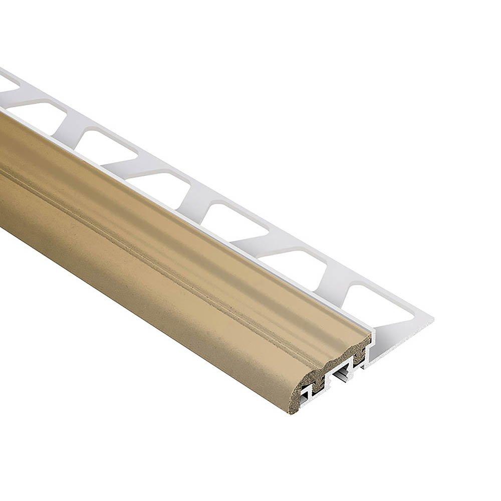 Schluter Trep-S 3/8in. Aluminum 1-1/32in. Tread Light Beige 4ft. 11in.