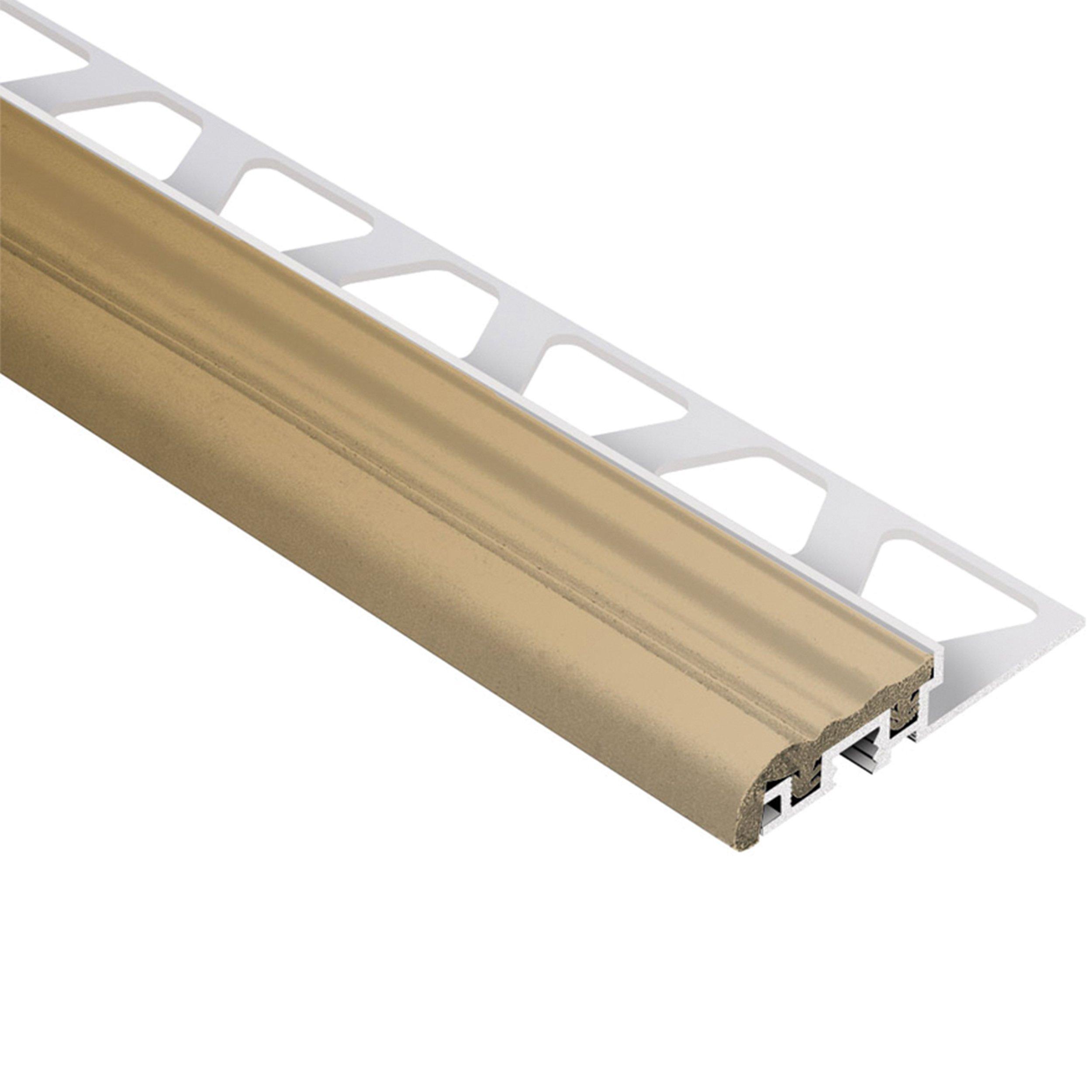 Schluter Trep-S 1/2in. Aluminum 1-1/32in. Tread Light Beige 4ft. 11in.