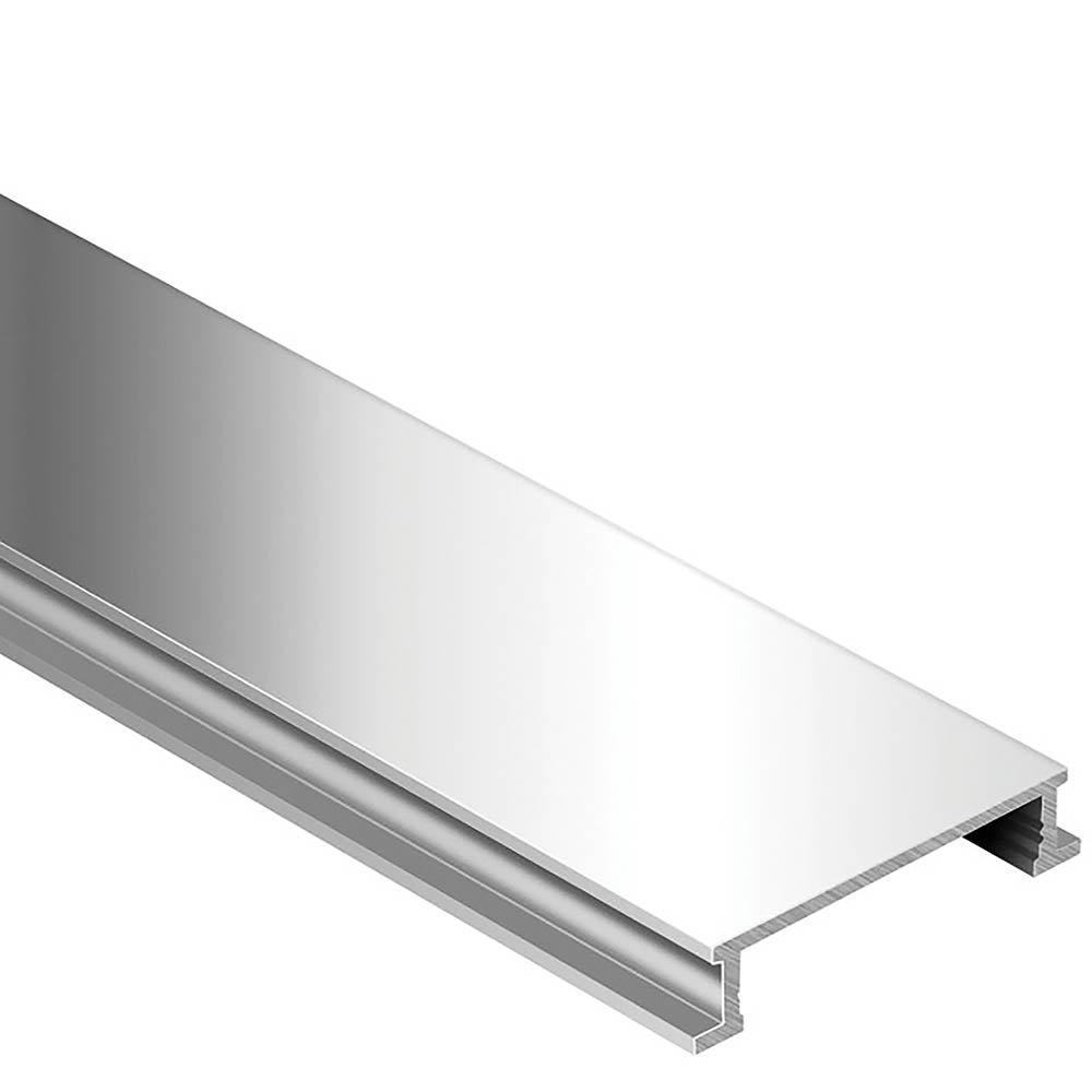 Schluter Designline 1in. Border Trim 1/4in. Aluminum Polish Chrome