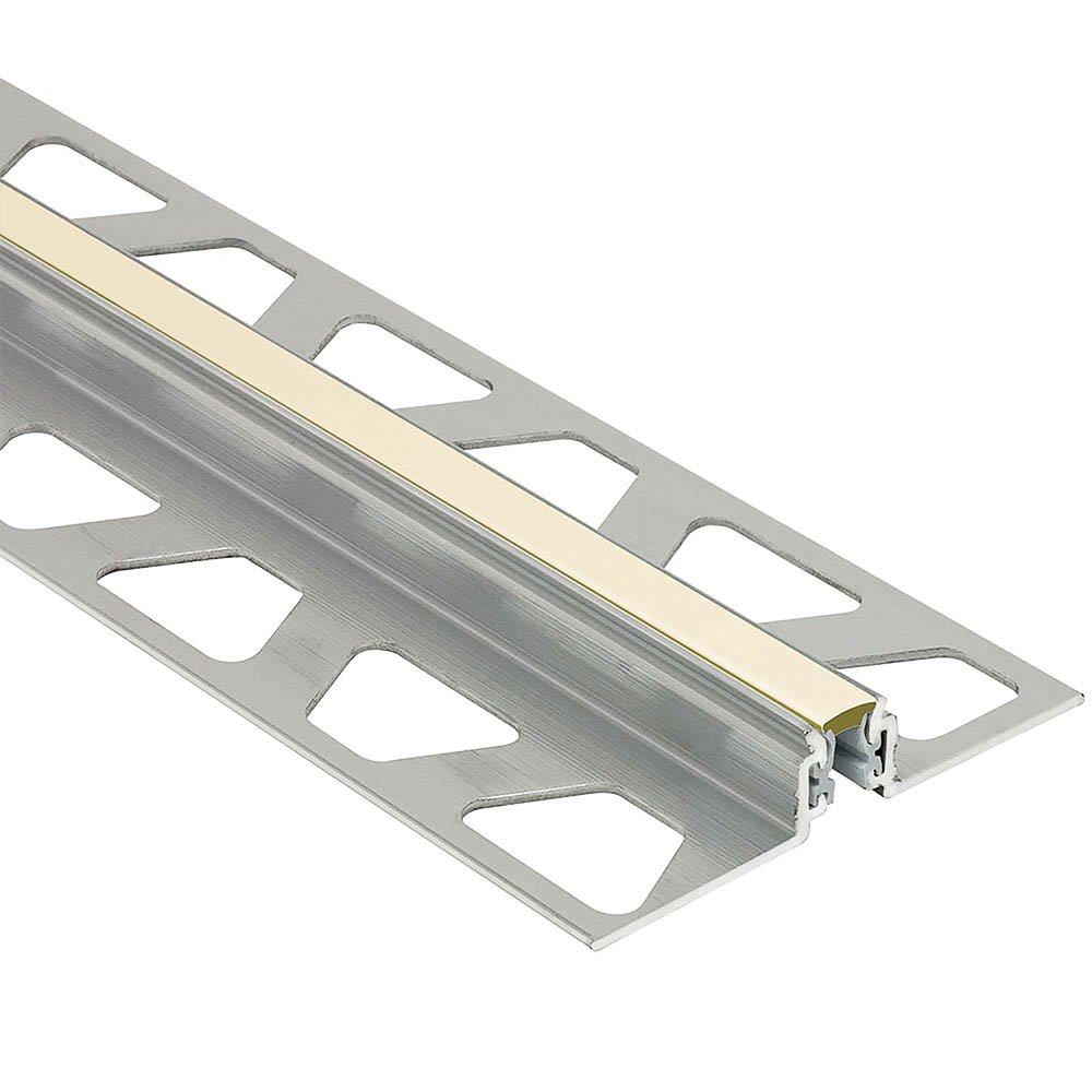 Schluter Dilex-Akws 3/8in. Aluminum w/ 1/4in. Joint Sand Pebble
