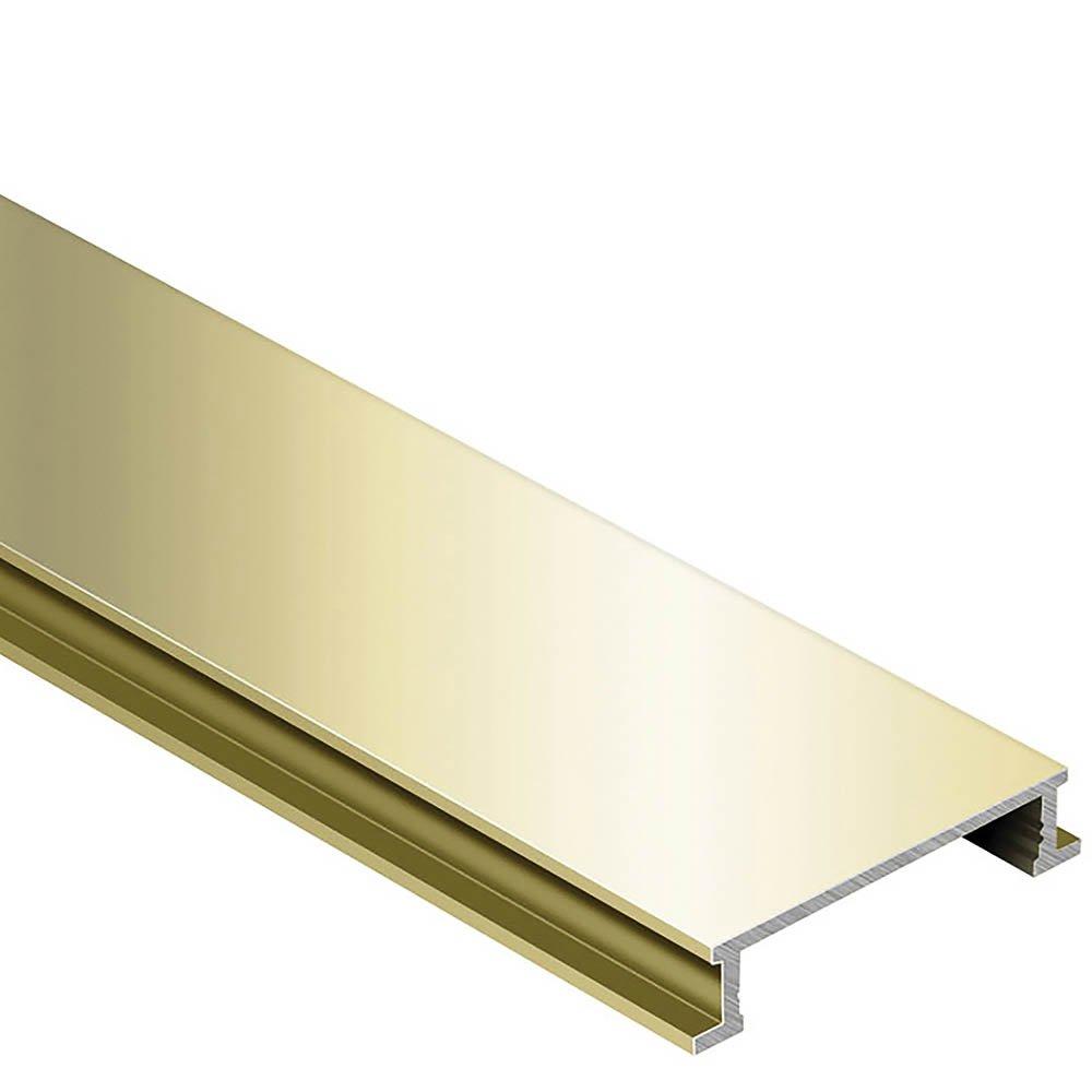 Schluter Designline 1in. Border Trim 1/4in. Aluminum Polish Brass
