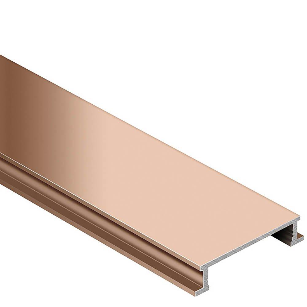 Schluter Designline 1in. Border Trim 1/4in. Aluminum Polish Copper