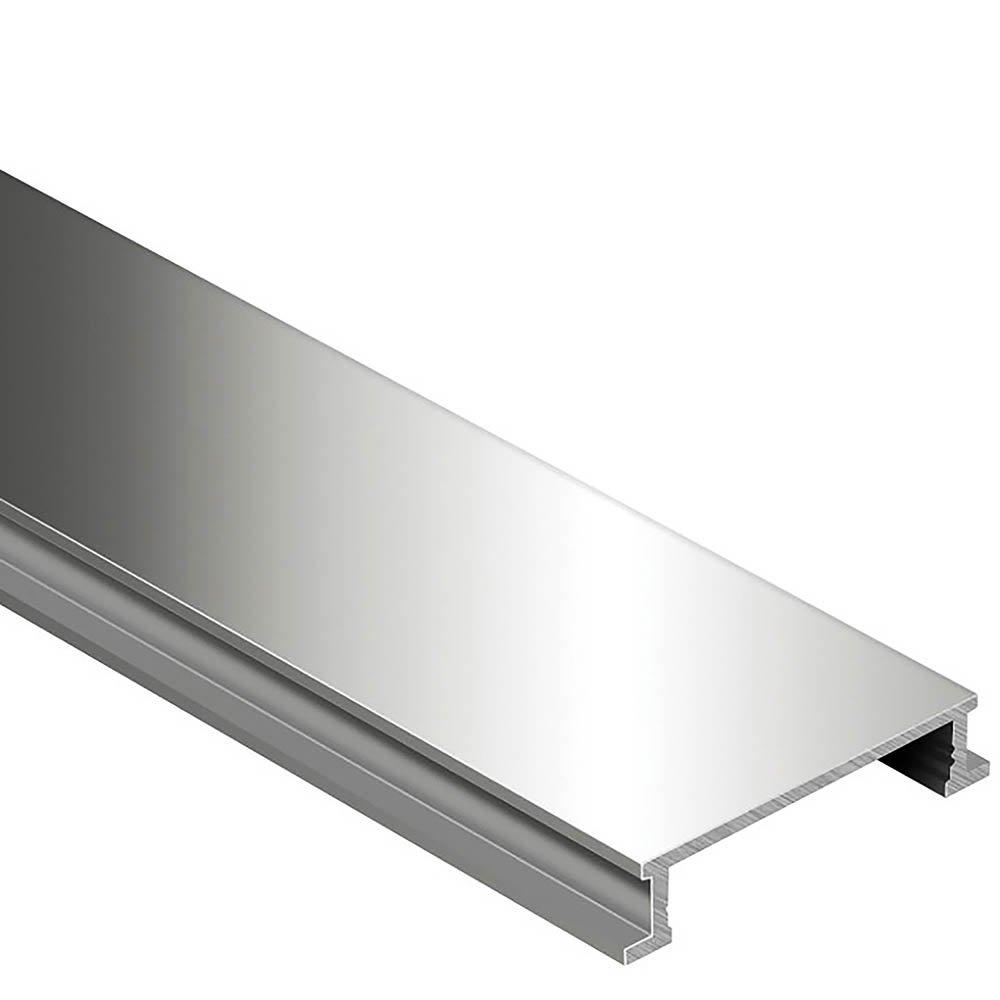 Schluter Designline 1in. Border Trim 1/4in. Aluminum Polish Nickel