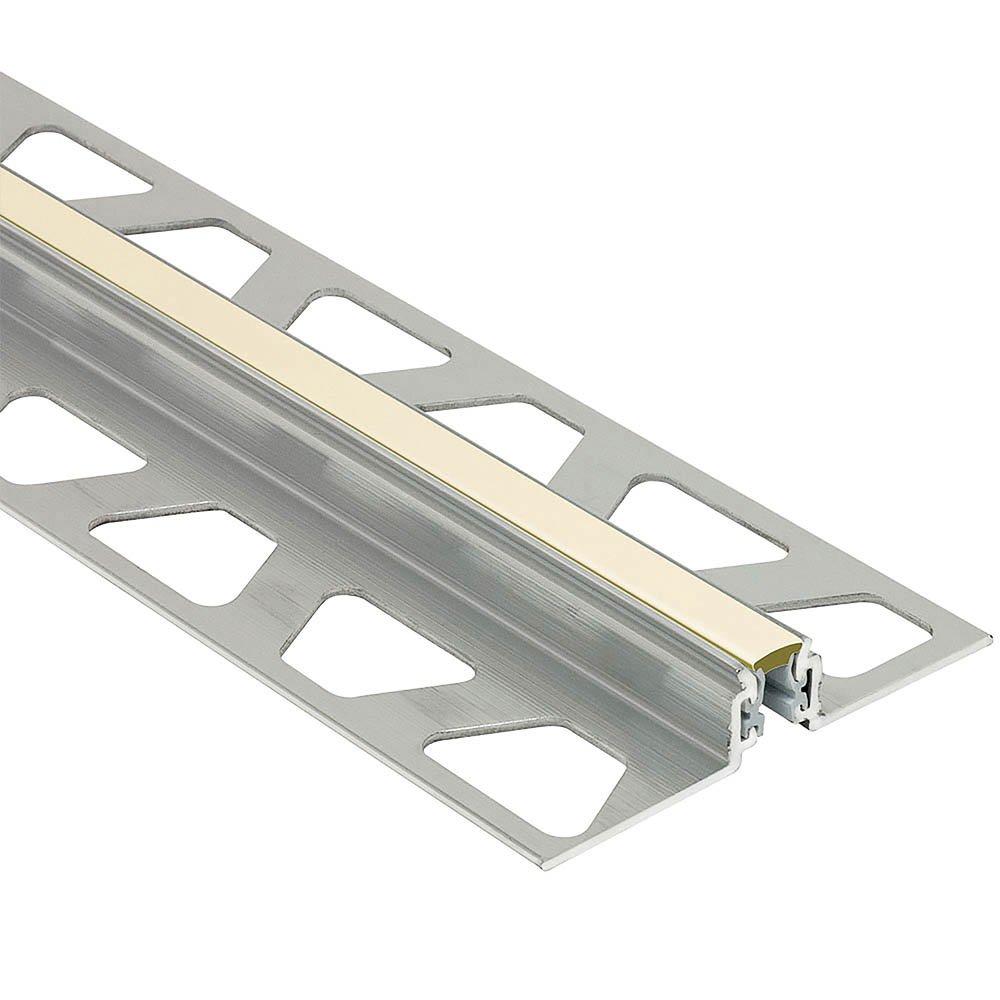 Schluter Dilex-Akws 1/2in. Aluminum w/ 1/4in. Joint Sand Pebble