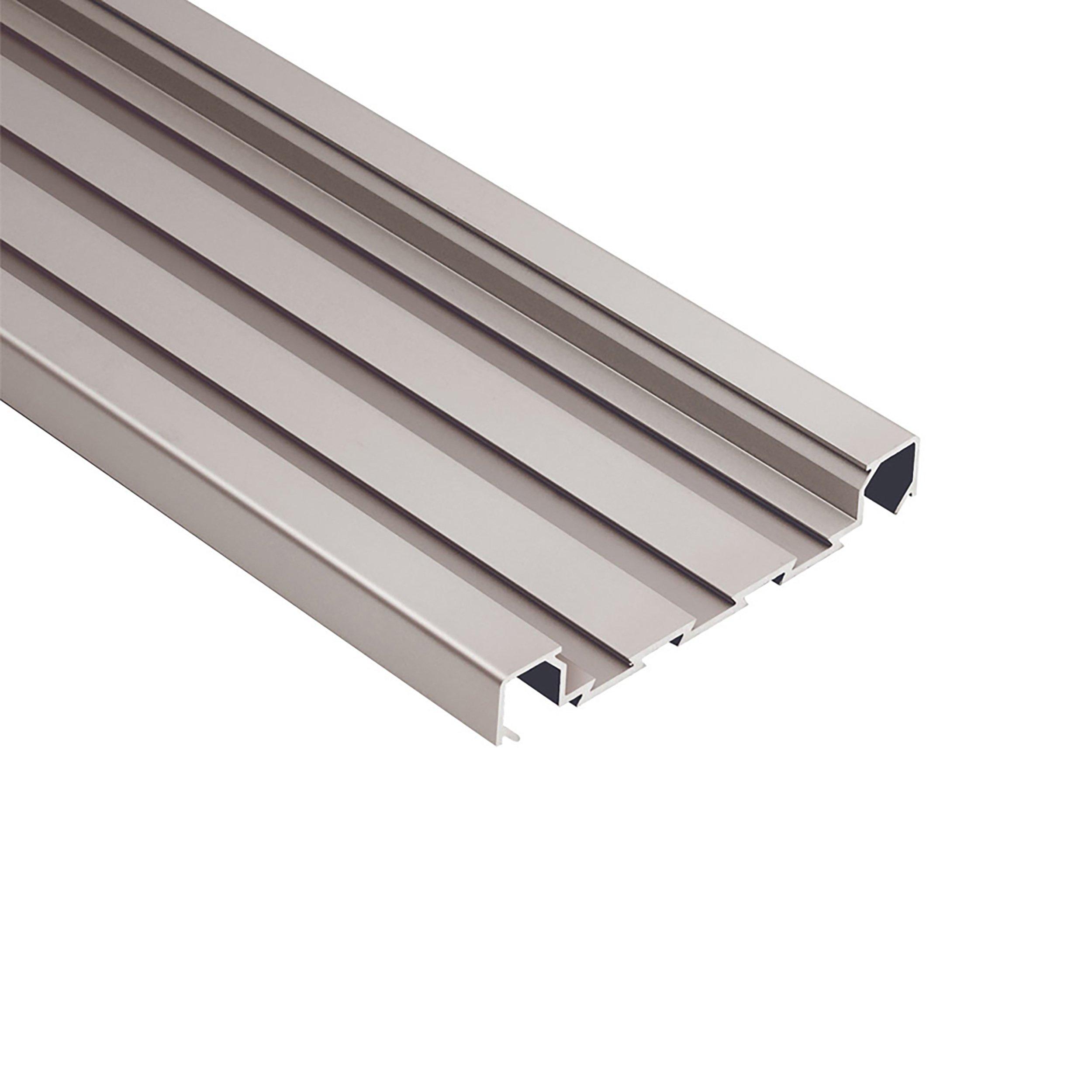 Schluter Quadec-Fs Deco 5/16in. Aluminum Satin Nickel