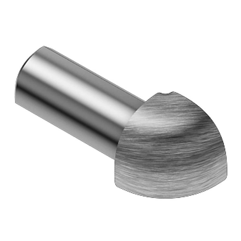Schluter Rondec Out Corner 1/4in. Brush Stainless Steel