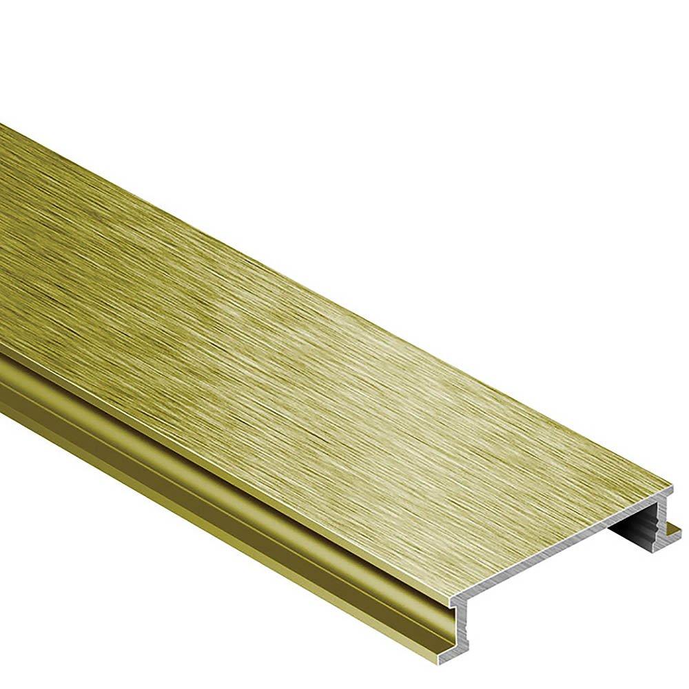 Schluter Designline 1in. Border Trim 1/4in. Aluminum Brush Brass