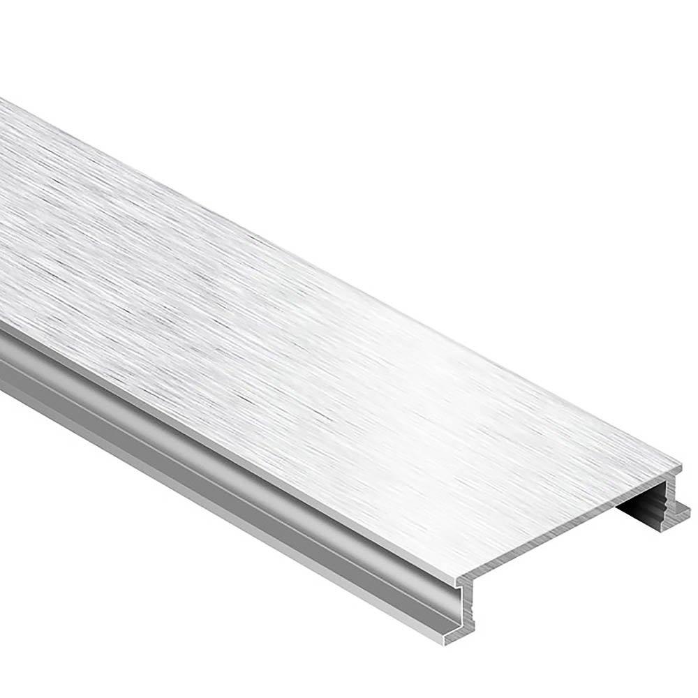 Schluter Designline 1in. Border Trim 1/4in. Aluminum Brush Chrome