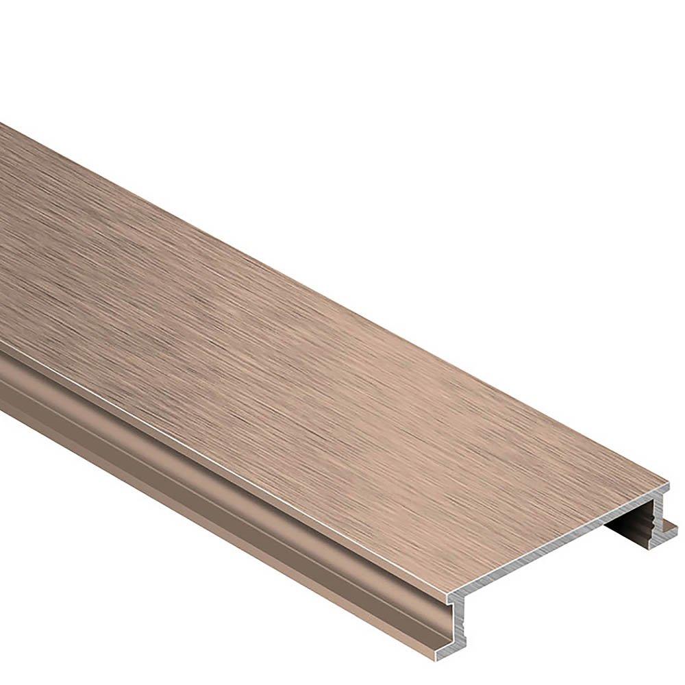 Schluter Designline 1in. Border Trim 1/4in. Aluminum Brush Copper