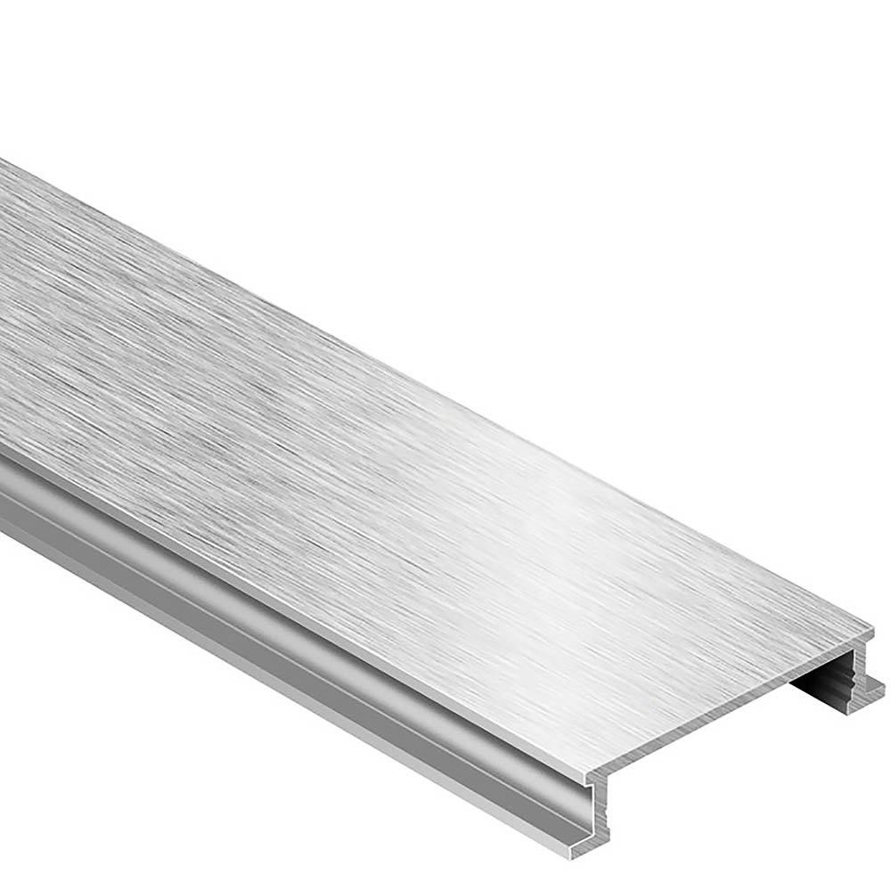 Schluter Designline 1in. Border Trim 1/4in. Aluminum Brush Nickel