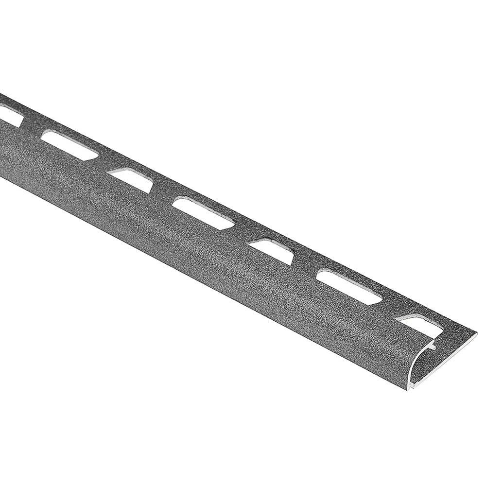 Schluter Rondec Bullnose Trim 3/8in. Aluminum Pewter