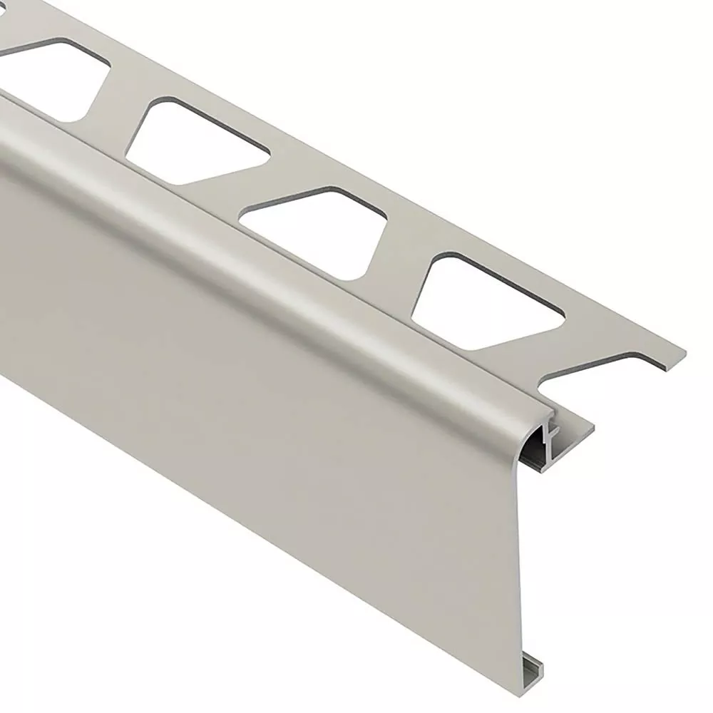 Schluter Rondec-Step-39 Profile 5/16in. Aluminum Satin Nickel