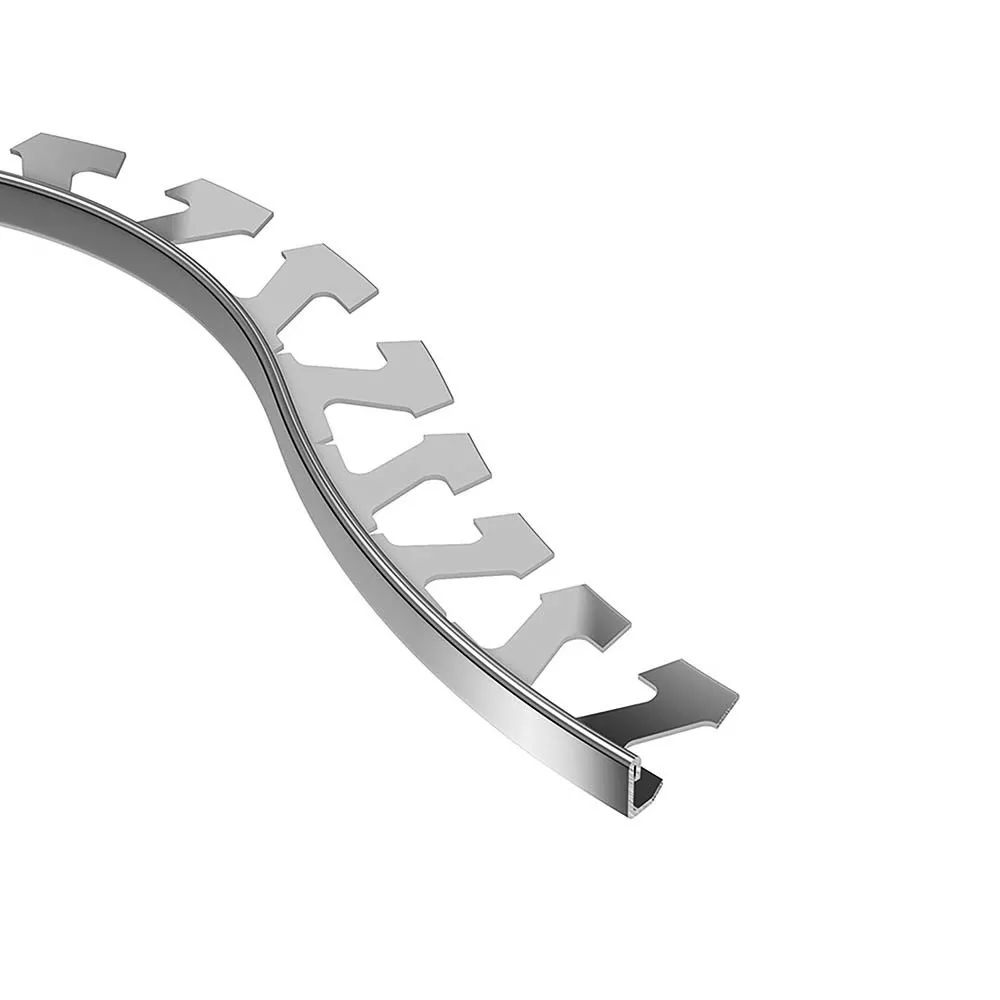Schluter Schiene-Radius Edge Trim 5/16in. Stainless Steel