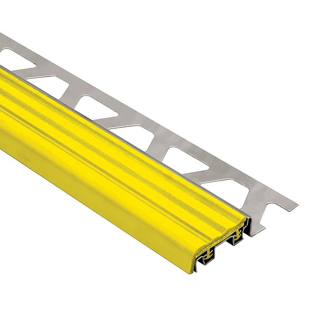 Schluter Trep-Se 5/16in. Stainless Steel 1-1/32in. Tread Yellow 4ft. 11in.