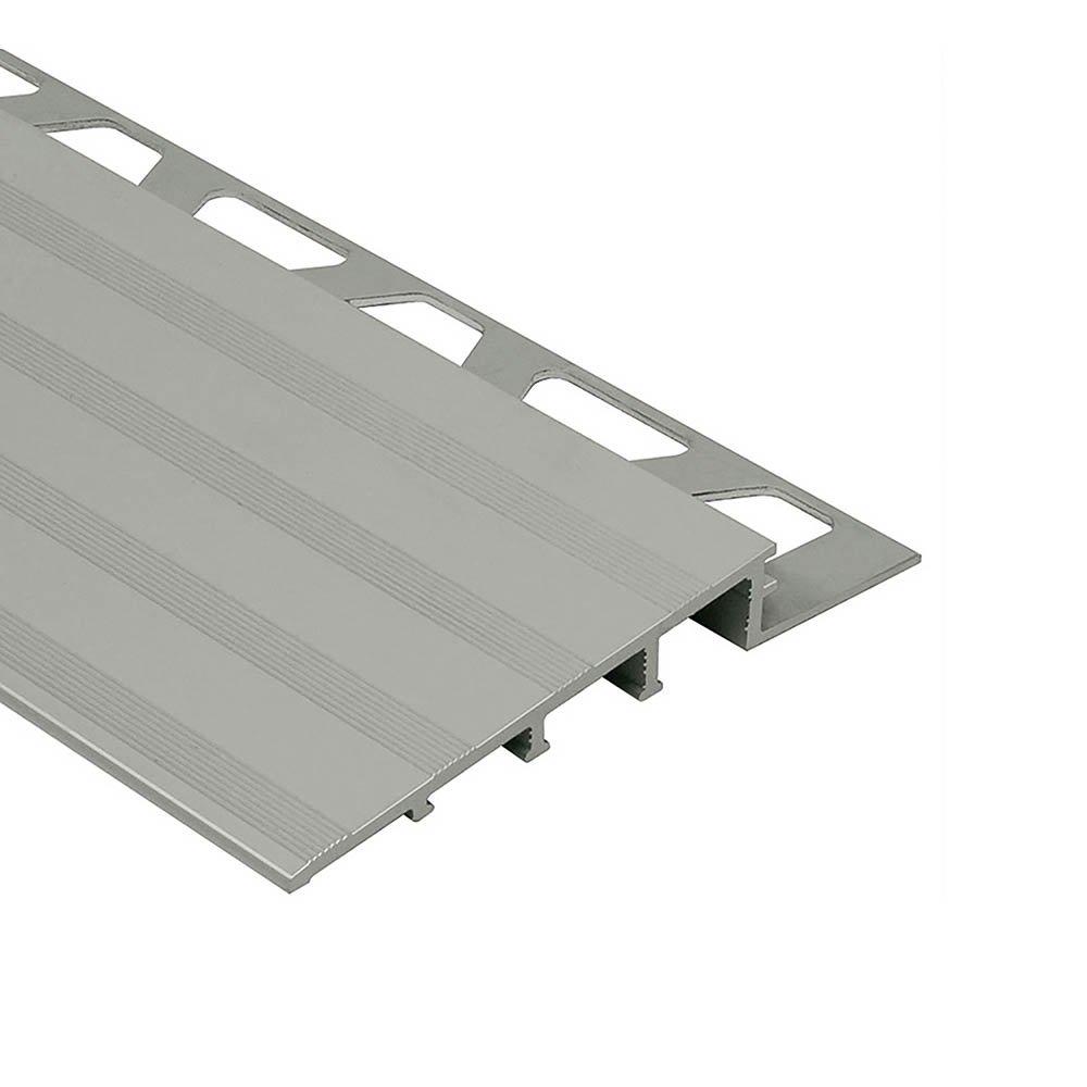 Schluter Reno-Ramp 2-1/2in. Wide Reducer 1/2in. Aluminum Satin