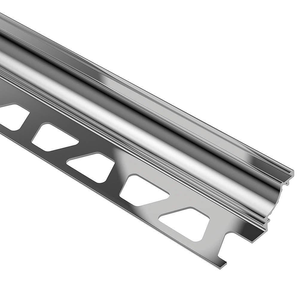 Schluter Dilex-Ahk Cove Base 3/8in. Aluminum Polish Chrome