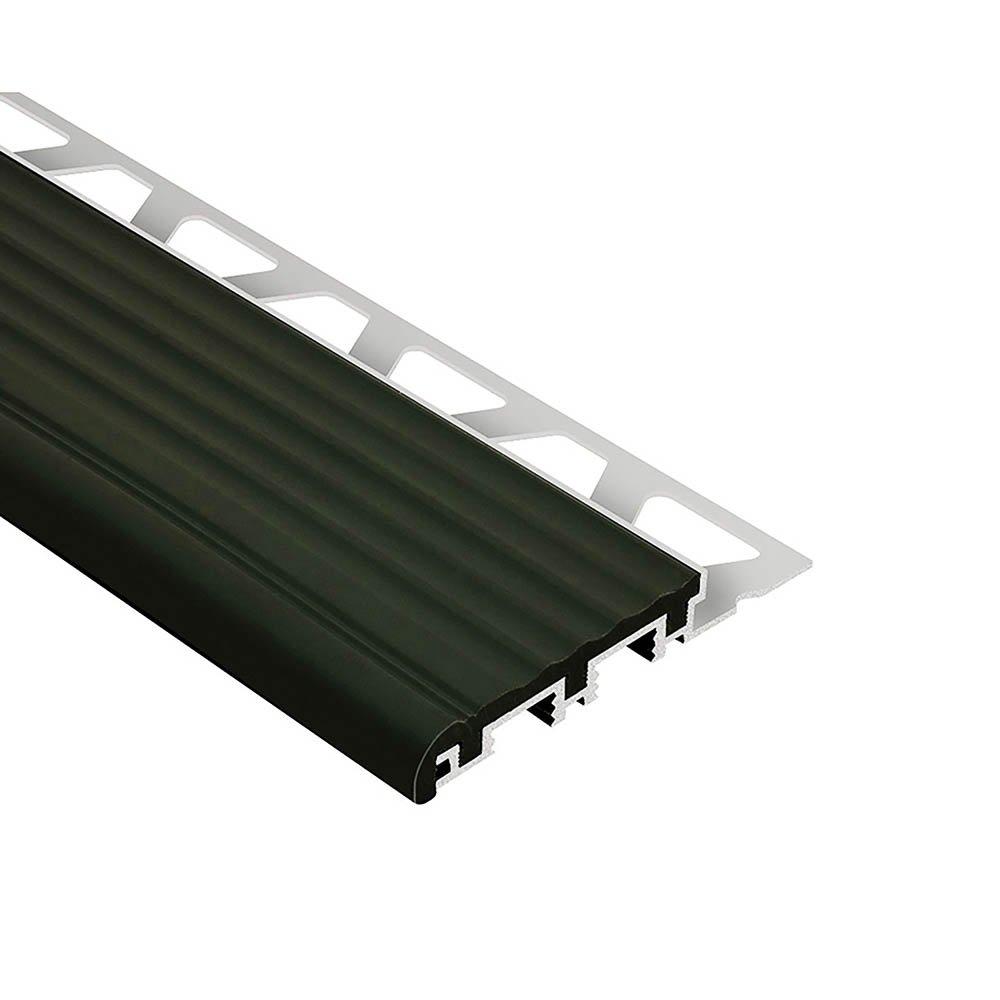 Schluter Trep-B 9/16in. Aluminum 2-1/8in. Tread Black 4ft. 11in.