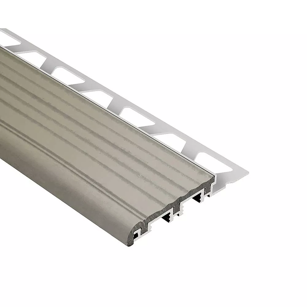 Schluter Trep-B 1in. Aluminum 2-1/8in. Tread Grey 4ft. 11in.