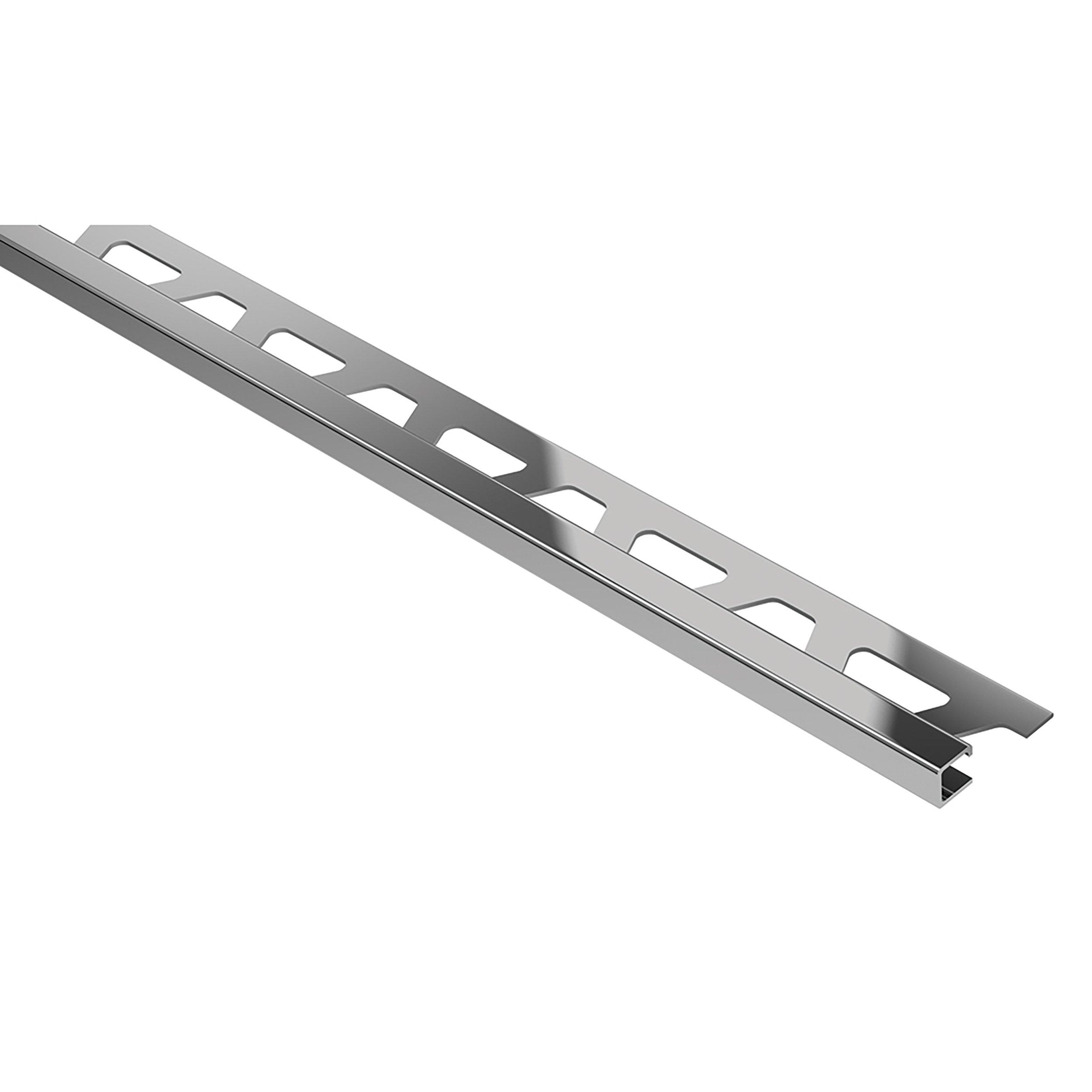 Schluter Quadec Square Edge Trim 11/32in. Stainless Steel