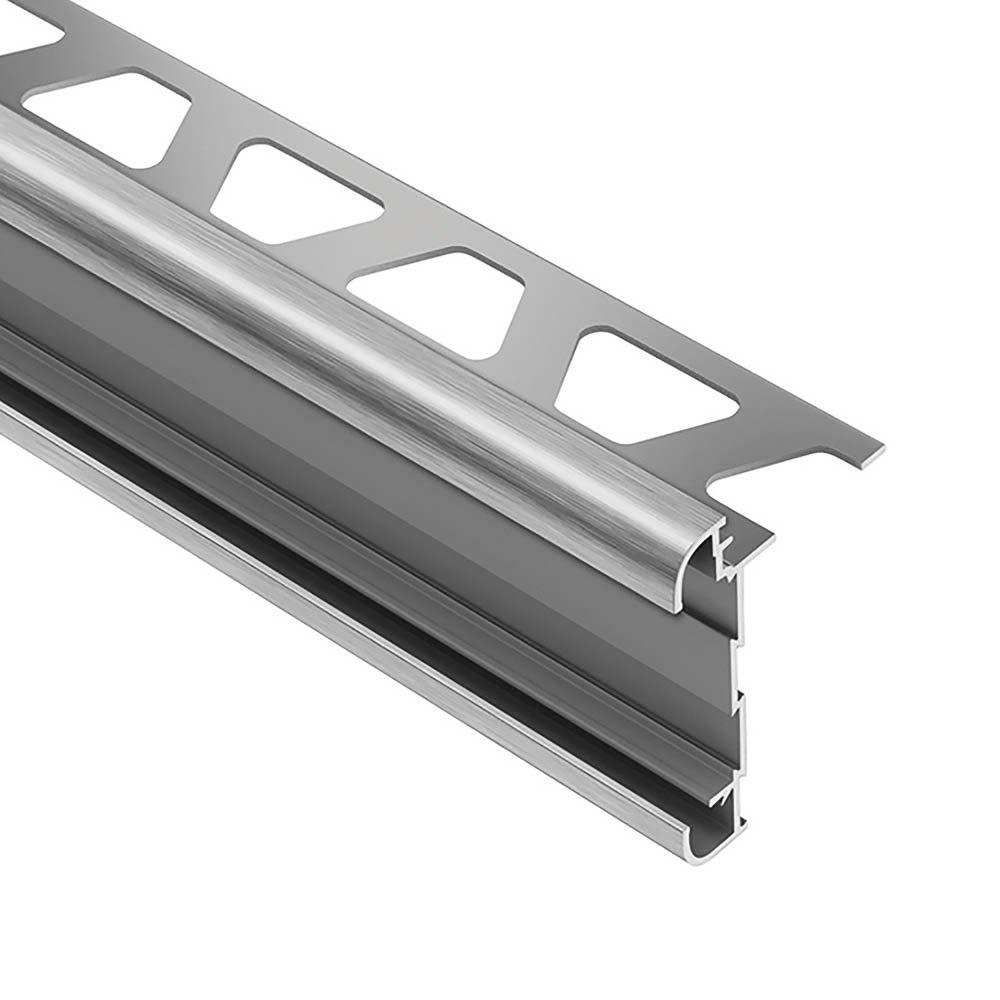 Schluter Rondec-Ct Counter Trim 5/16in. Aluminum Brush Chrome