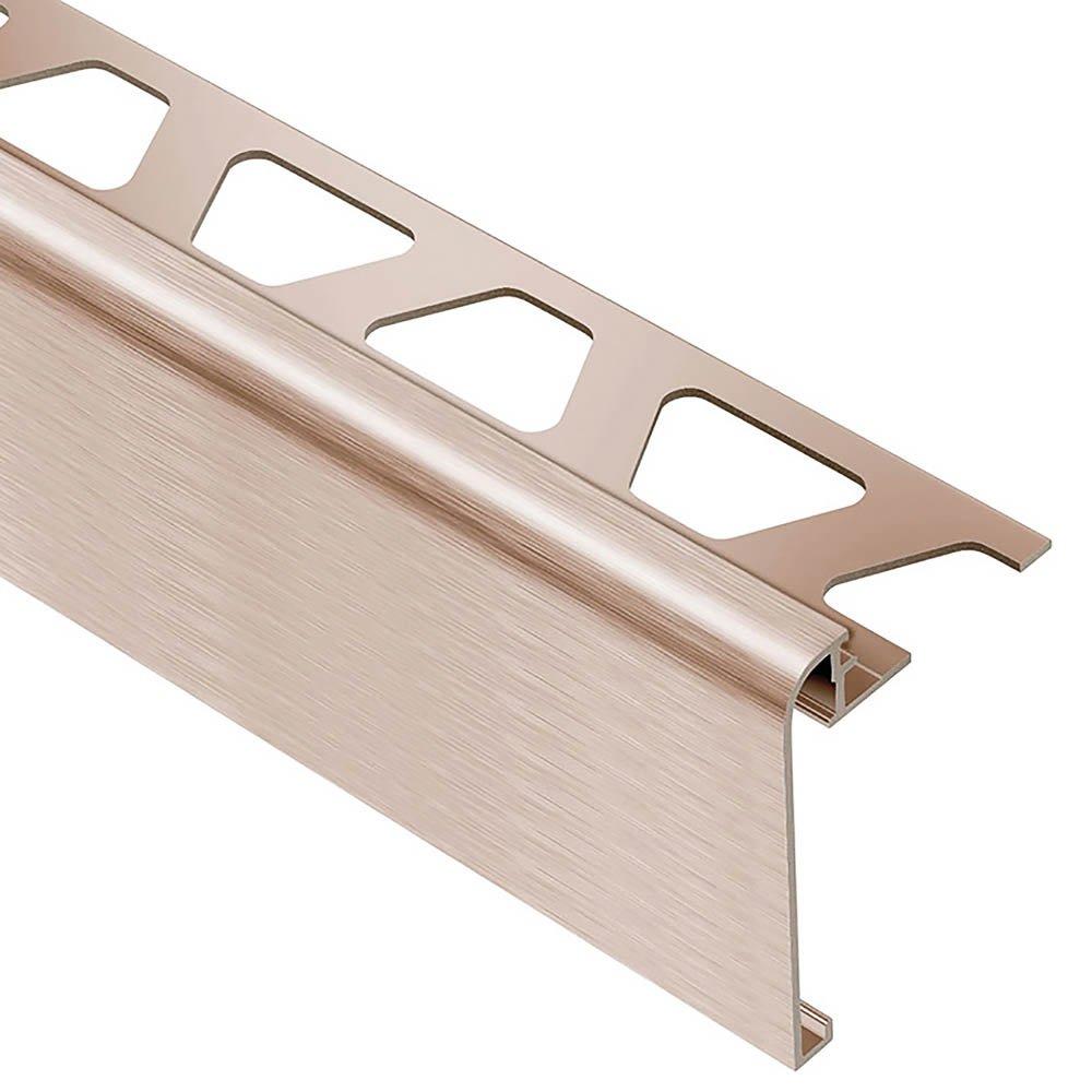 Schluter Rondec-Step-39 Profile 5/16in. Aluminum Brush Copper