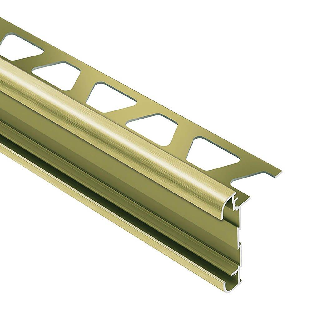 Schluter Rondec-Ct Counter Trim 3/8in. Aluminum Brush Brass