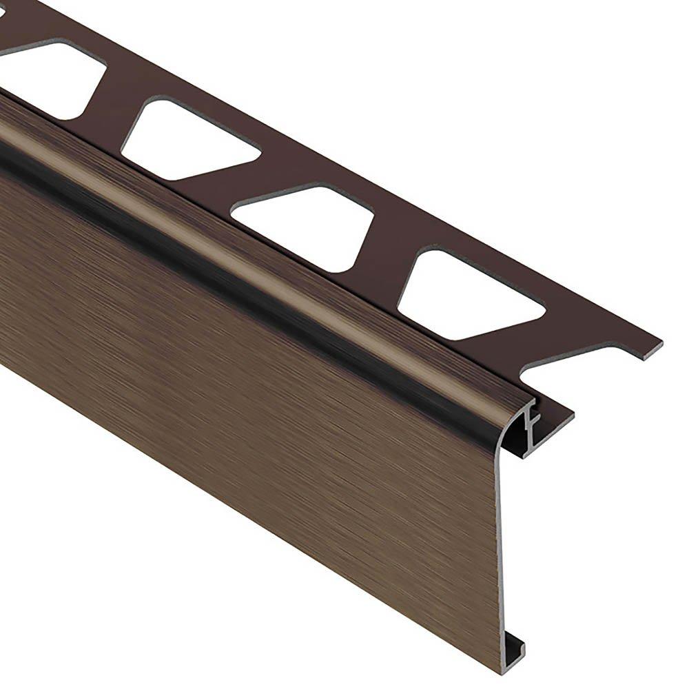 Schluter Rondec-Step-39 Profile 3/8in. Aluminum Antique Bronze